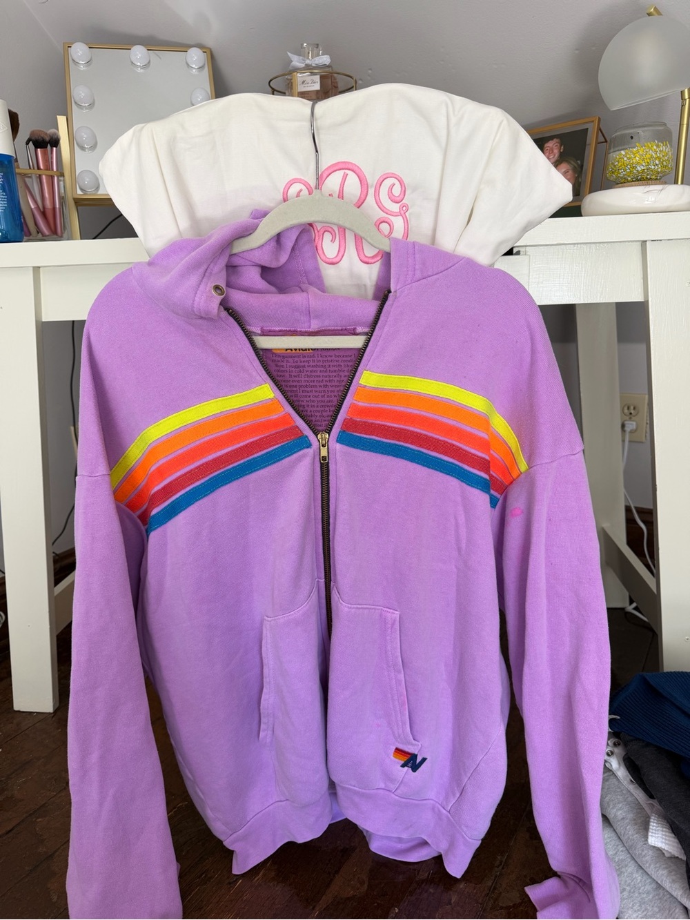 Aviator Nation Purple Zip up Hoodie